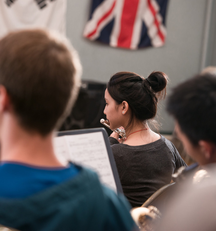 Jazzband der Fryeburg Academy bei der Probe
