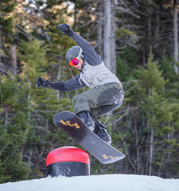 Snowboarder in Aktion
