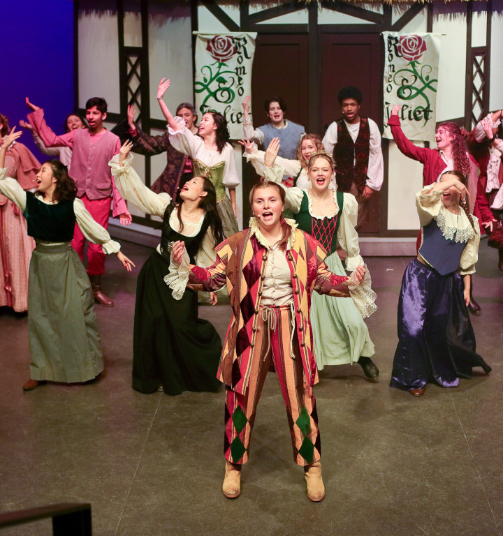 Schul-Musical bei der Aufführung