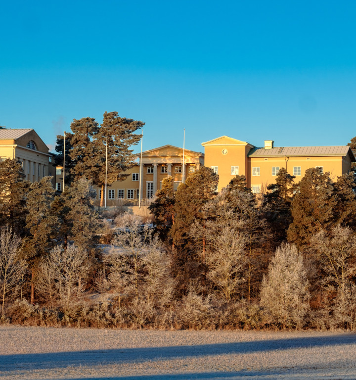 Campusaufnahme im Winterfrost